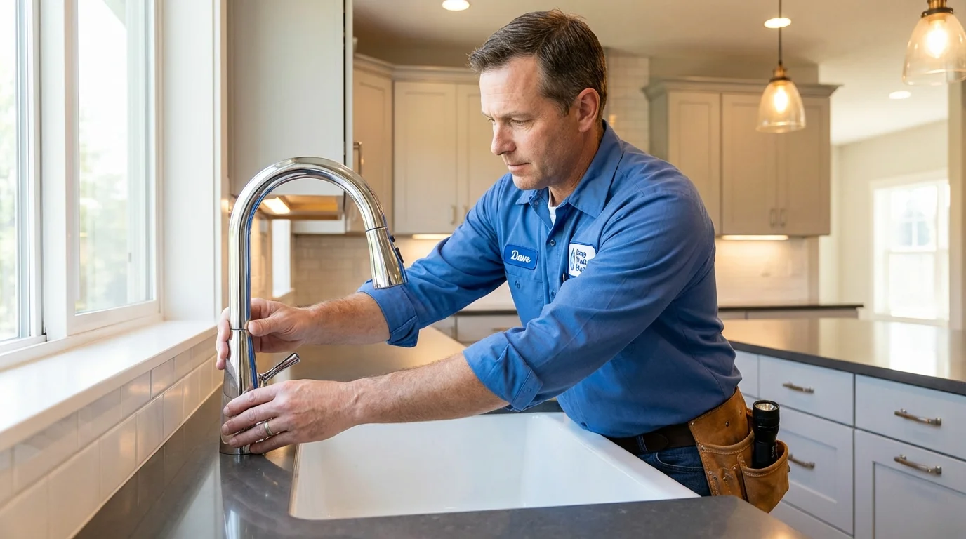Kitchen faucet installation by Johns Plumbing LLC in Silver Lake