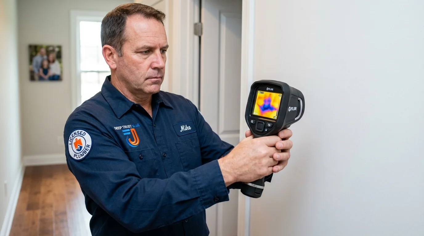 Thermal imaging leak detection by Johns Plumbing LLC in Silver Lake